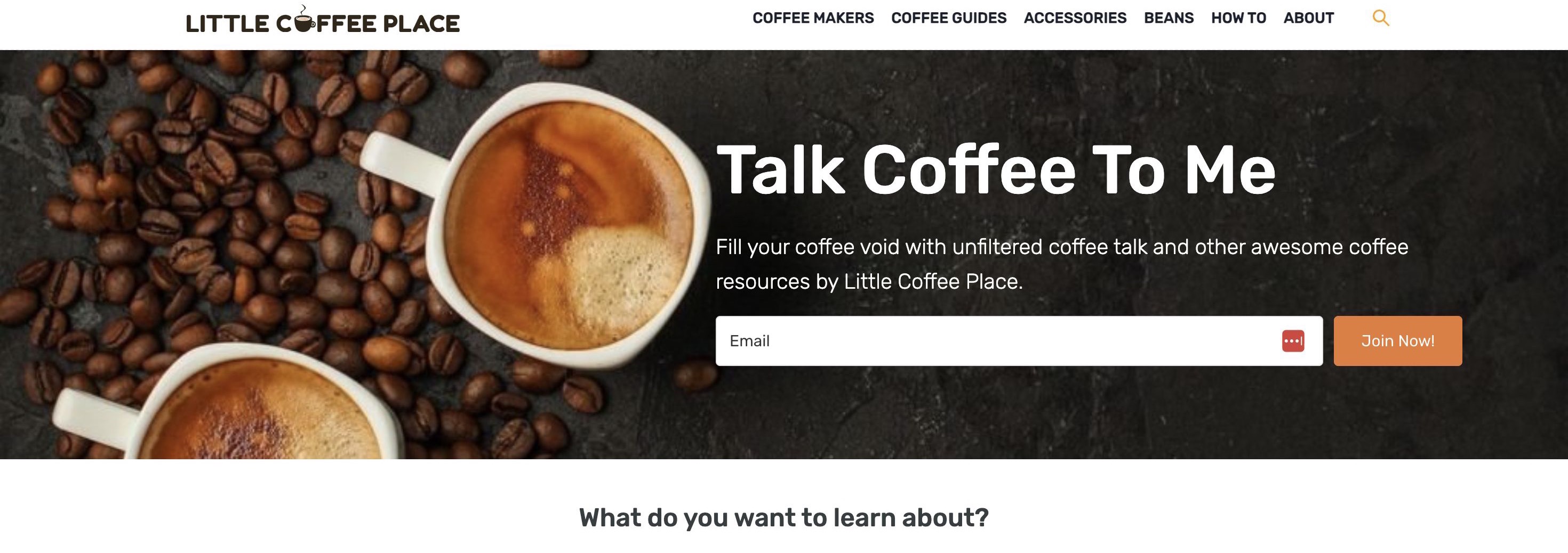 Little Coffee Place homepage