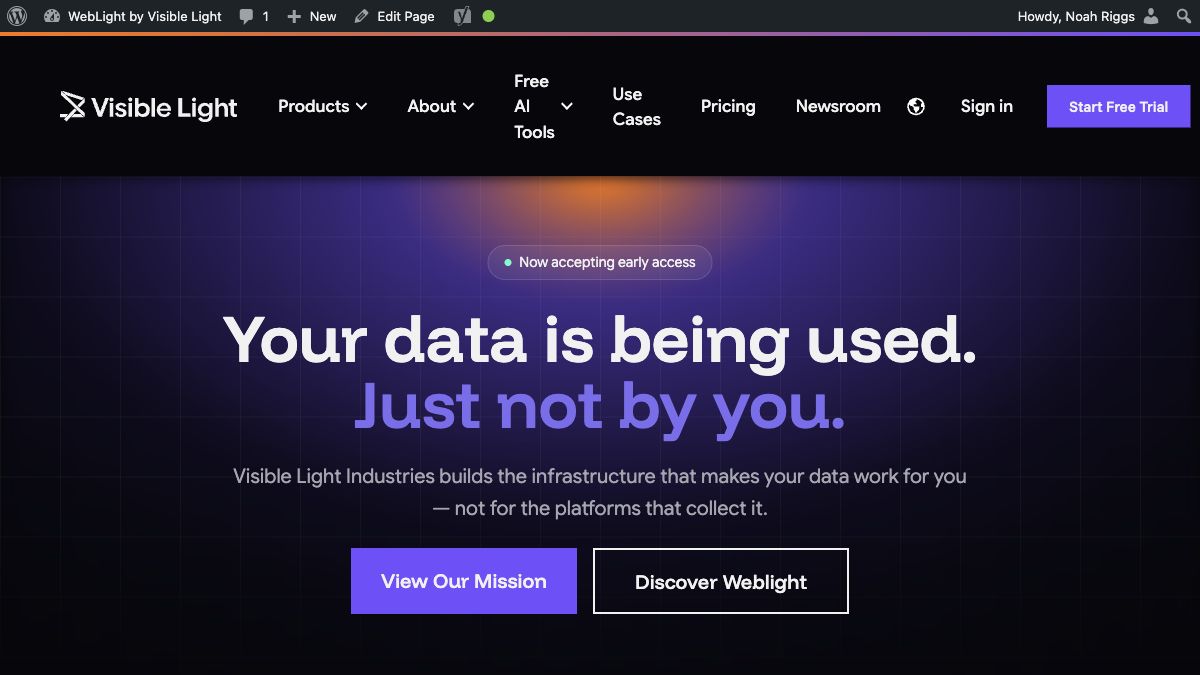 Visible Light homepage