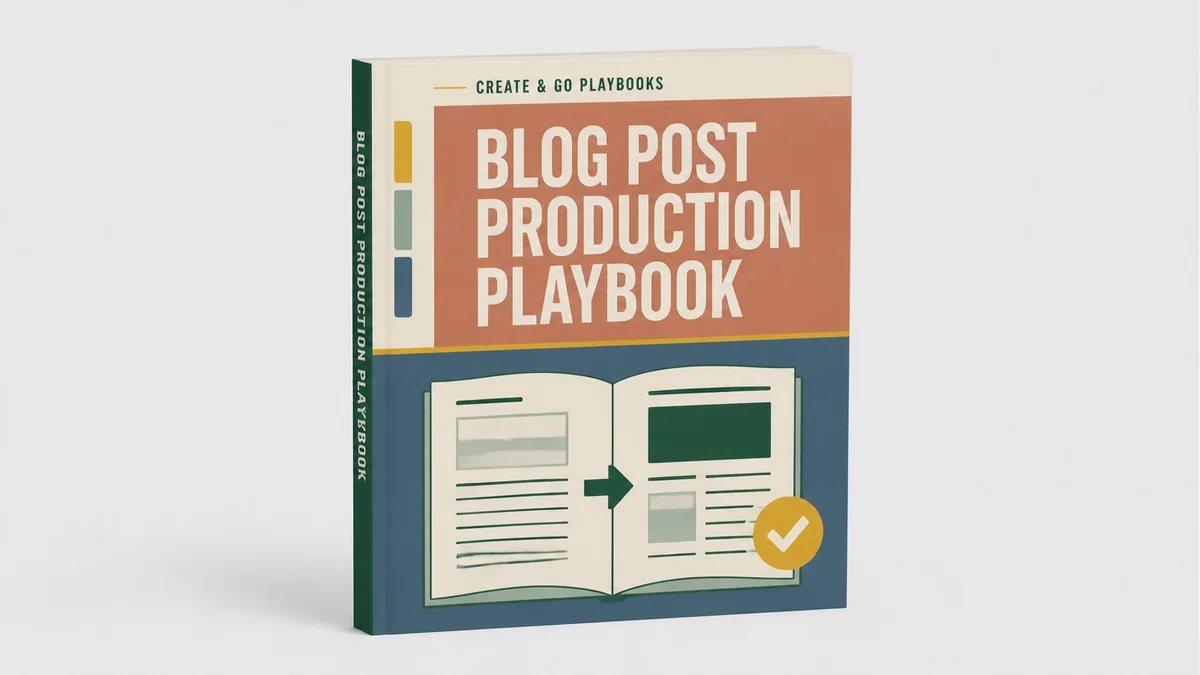 Blog Post Production Playbook product cover