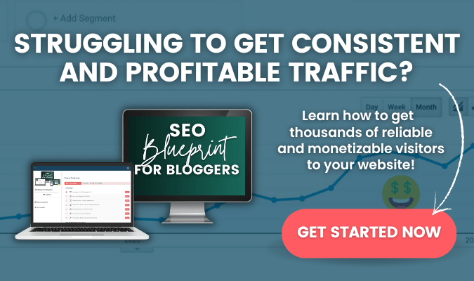 SEO Blueprint for Bloggers course banner to drive more SEO traffic