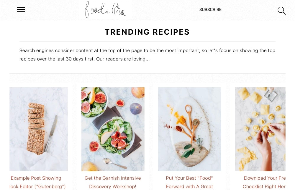 Foodie pro Wordpress theme