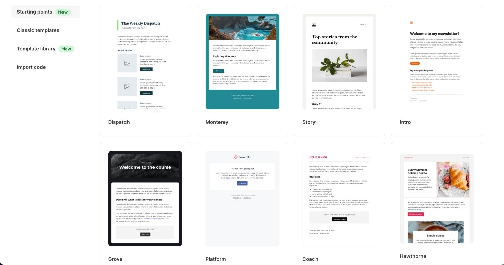 Kit email template examples