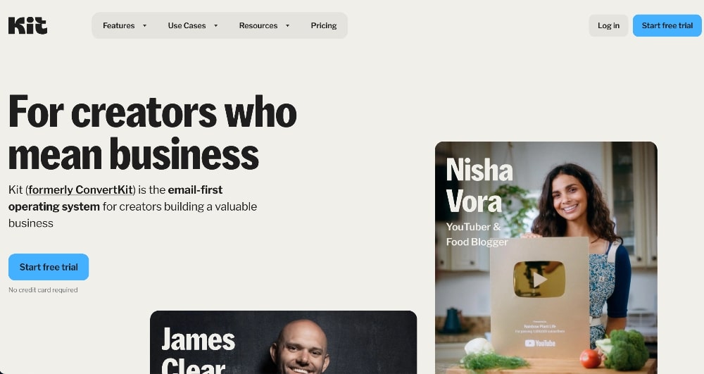 Kit homepage