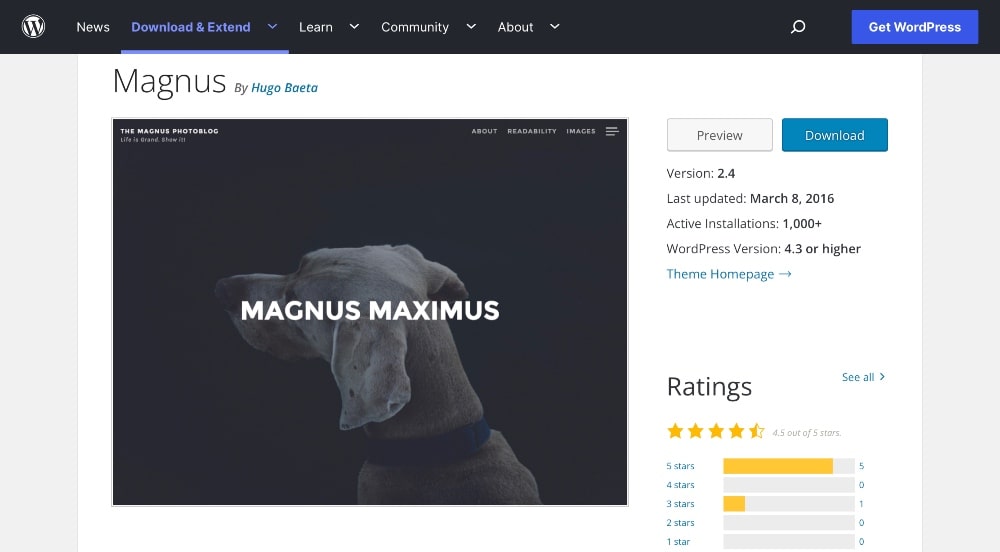 Magnus WordPress theme
