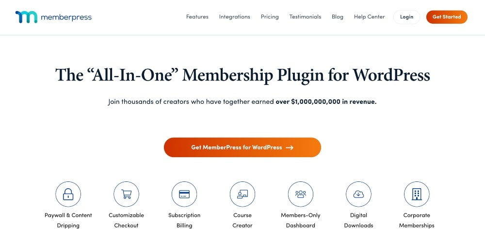 MemberPress features screenshot