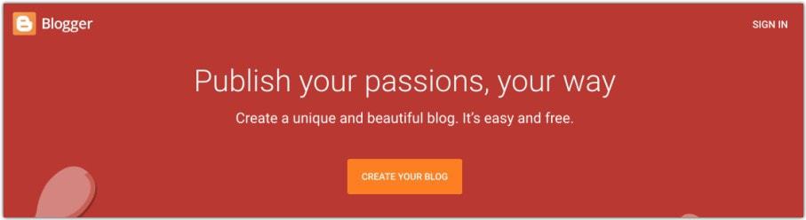 Blogger free blogging site by Google