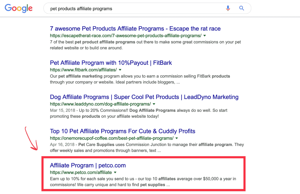 pet affiliate programs example