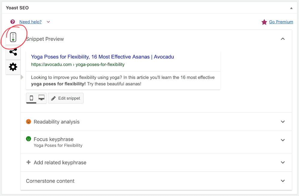 yoast seo green light