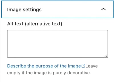 alt text for images