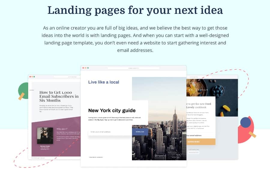 convertkit landing pages