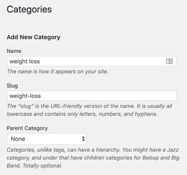 wordpress post categories