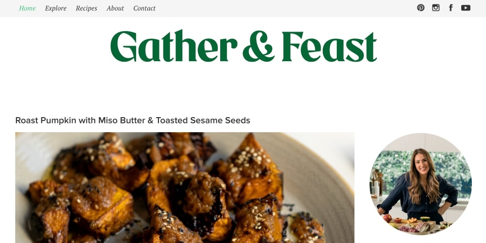 Gather and Feast website