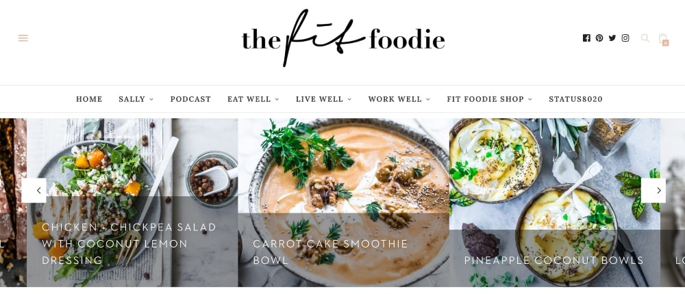 The Fit Foodie website screenshot