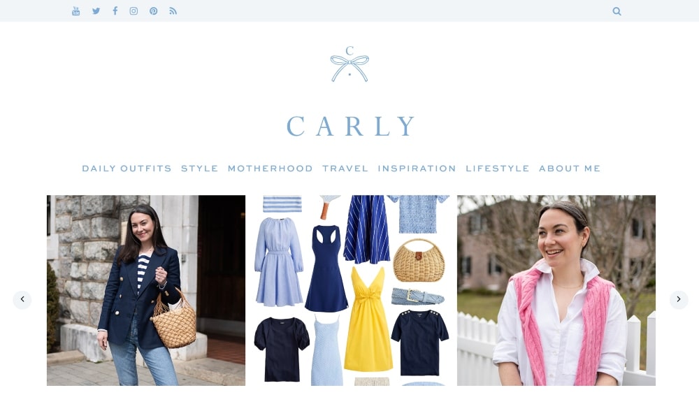 Carly Riordan website screenshot