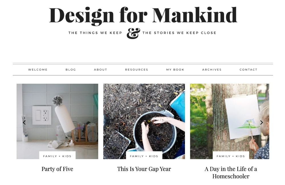 Design for Mankind website screenshot