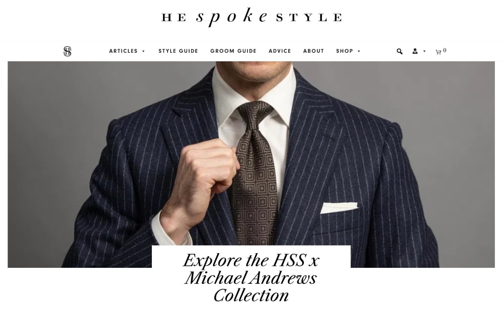 He Spoke Style website screenshot