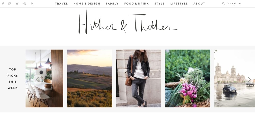 Hither and Tither website screenshot