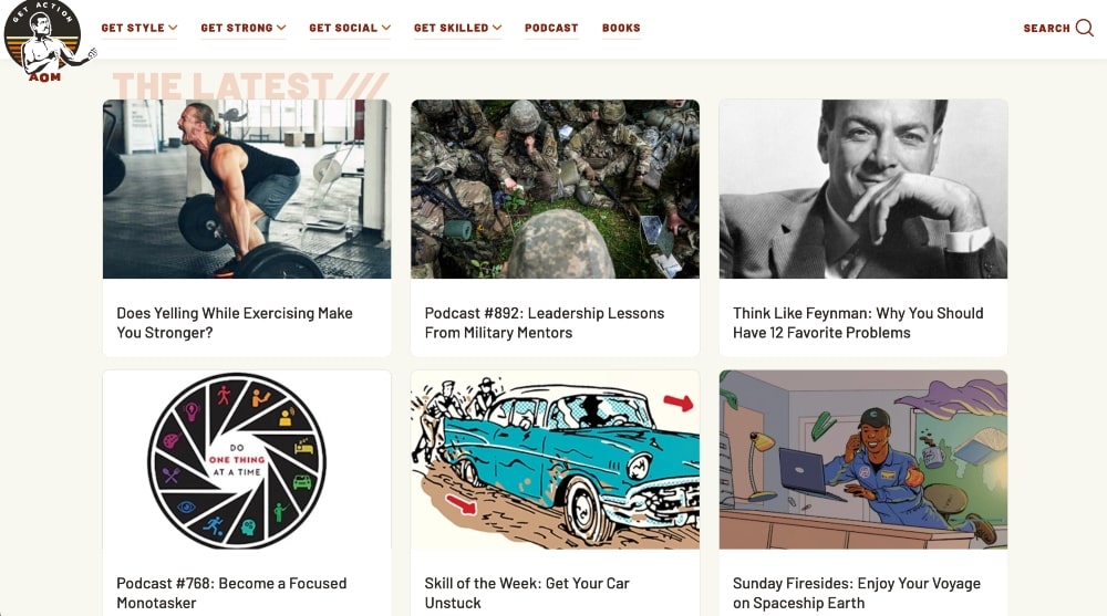 The Art of Manliness website screenshot