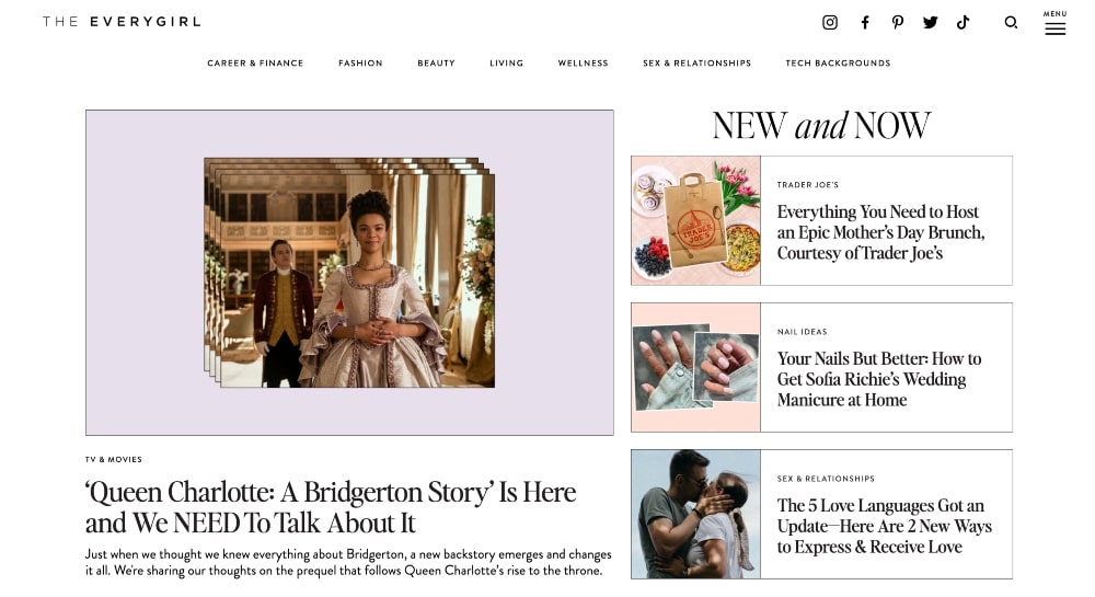 The Everygirl website screenshot