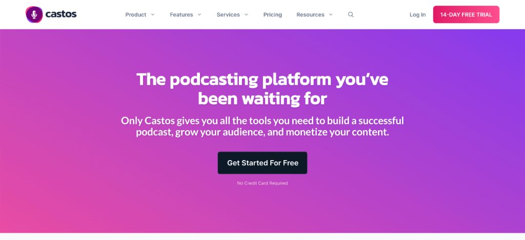 castos podcast hosting screenshot