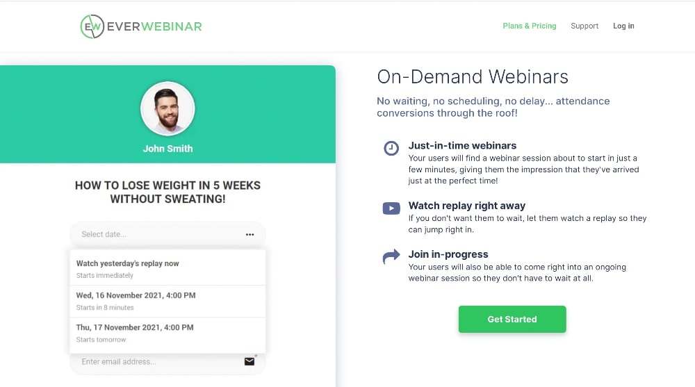 everwebinar on demand webinars