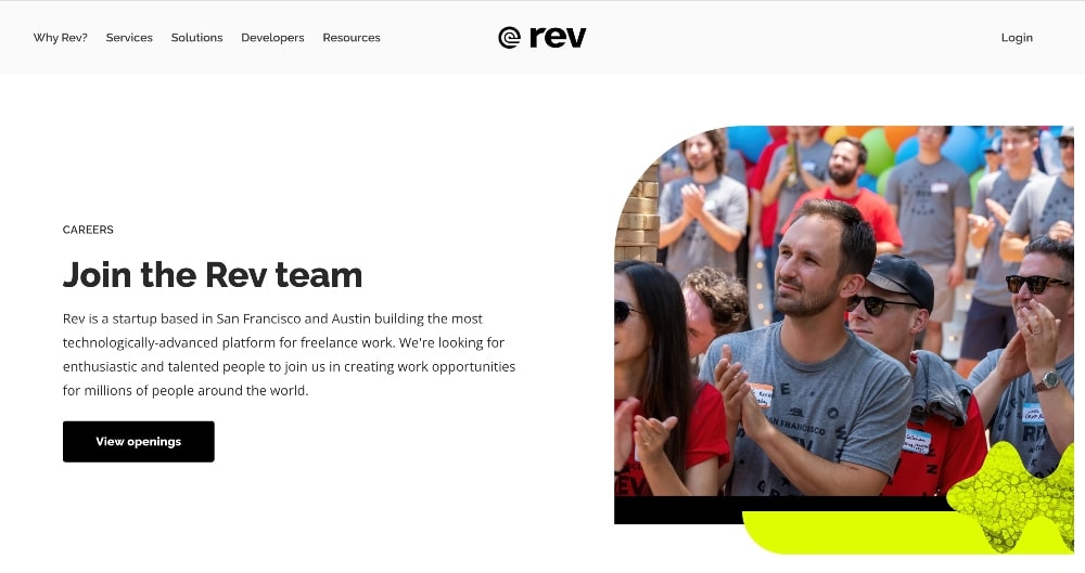 join the rev team for online transcription jobs