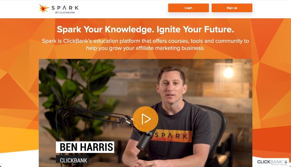 spark by ClickBank homepage