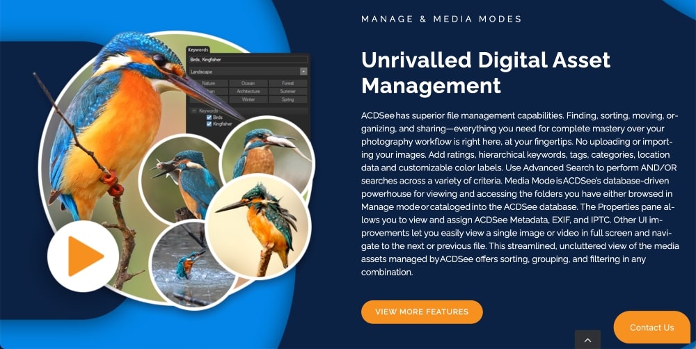 ACDSee photo manager features