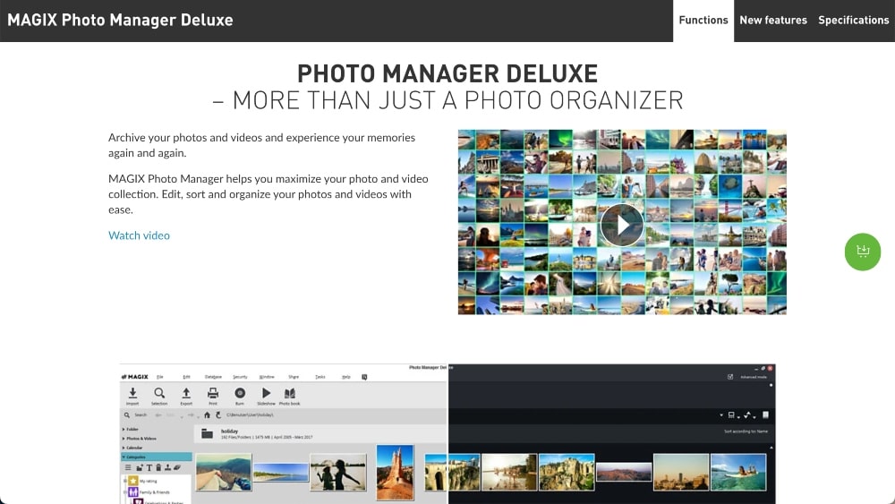 Magix photo management tool