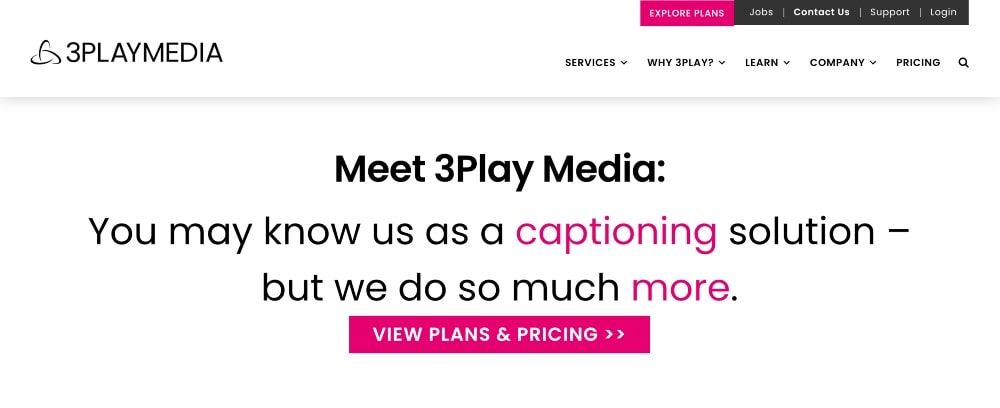 3Play Media website