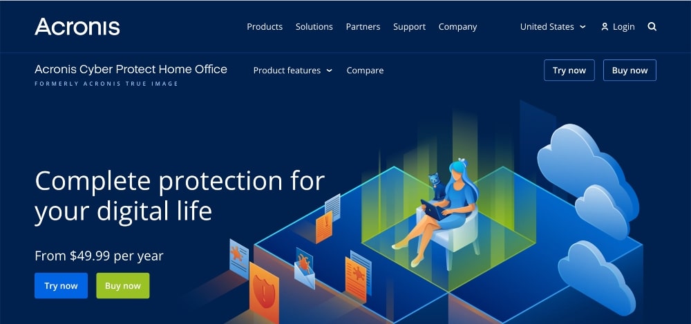 Acronis Cyber Protect website