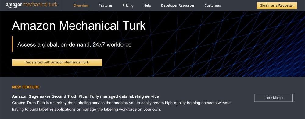 Amazon mechanical turk platform