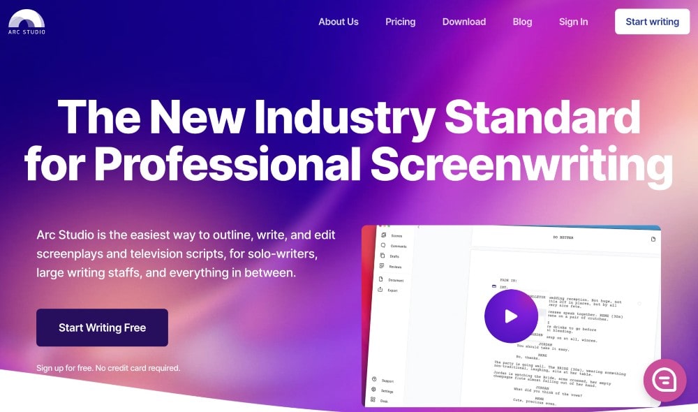 Arc Studio Pro best screenwriting software