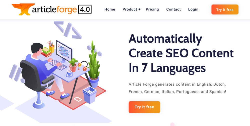 Article Forge foreign languages feature