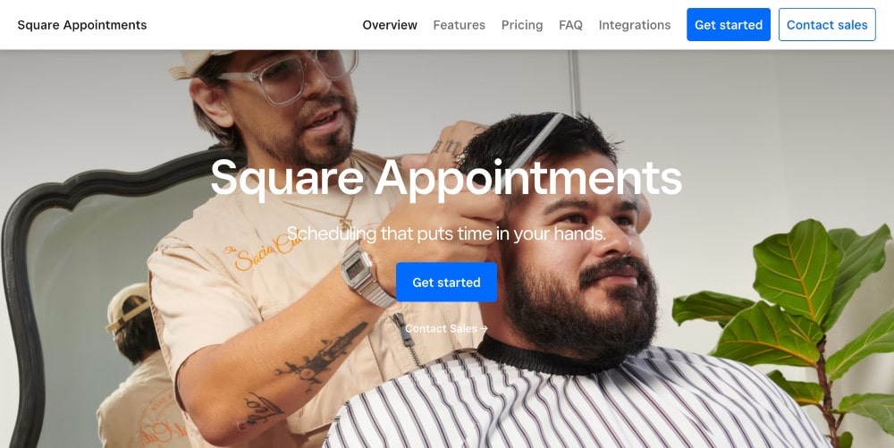 Square Appointments website