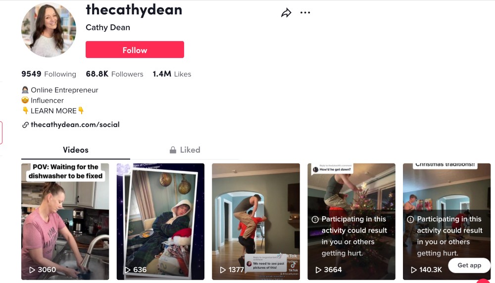 The Cathy Dean TikTok account