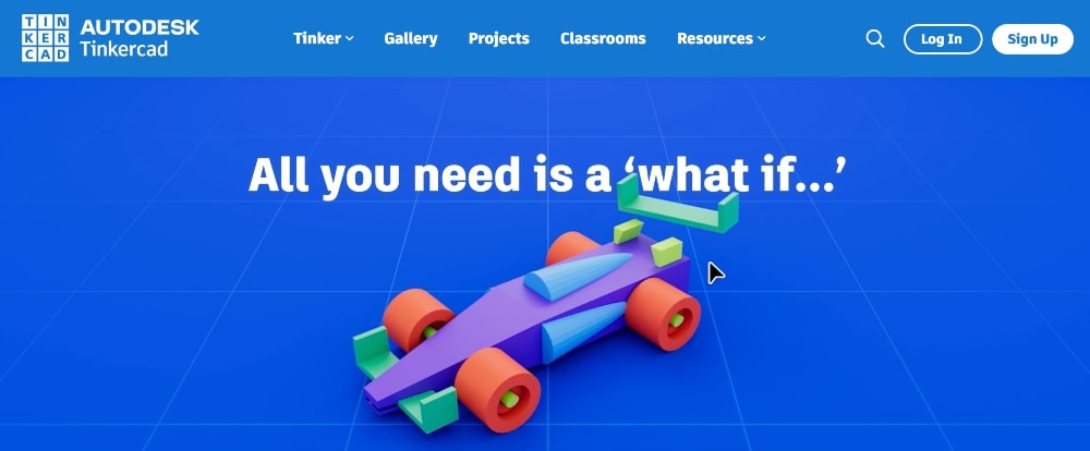 TinkerCAD website