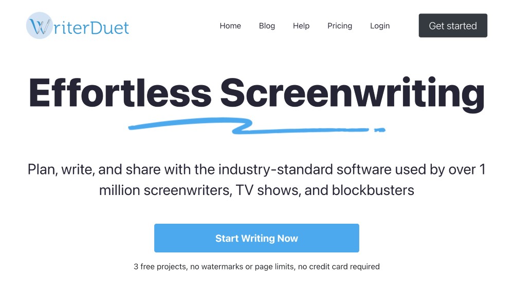 Writer Duet professional screenwriting software