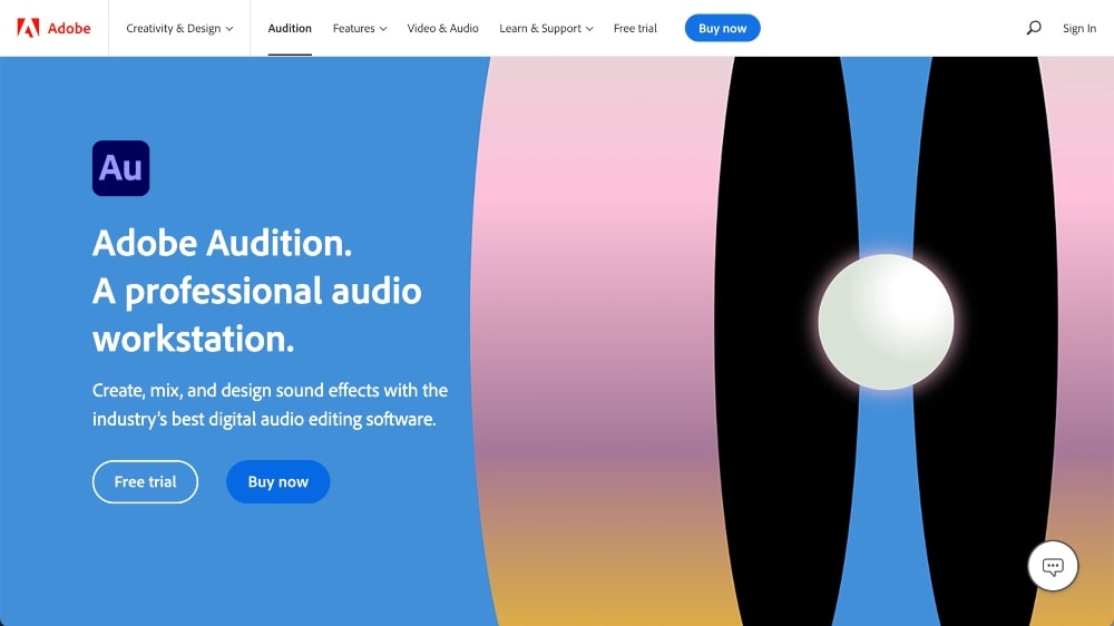 Adobe Audition website