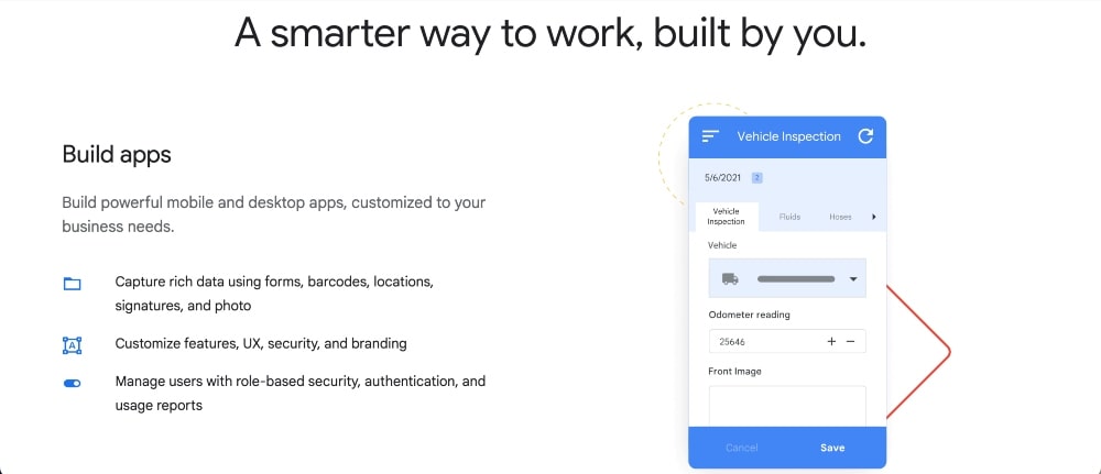 Google AppSheet features