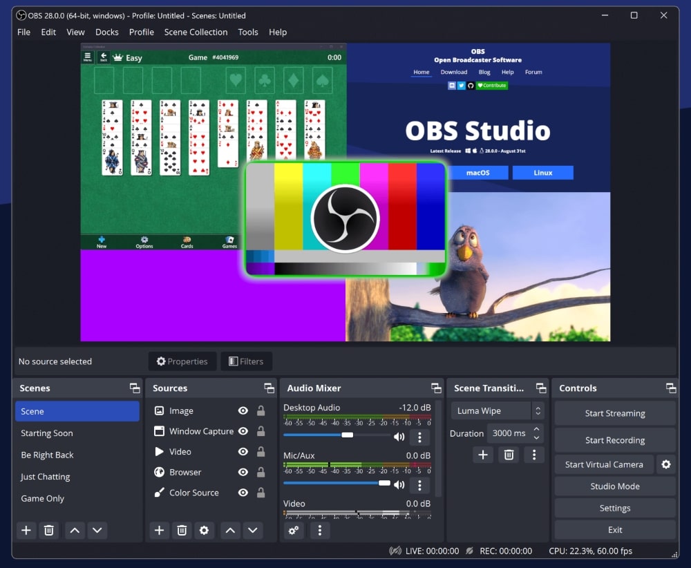 OBS Studio interface