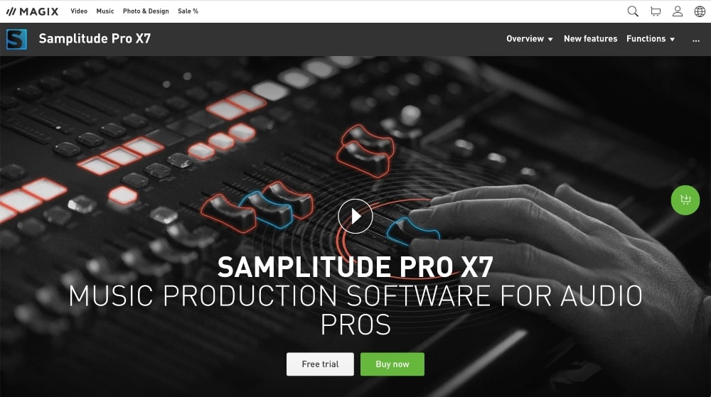 Samplitude Pro X website