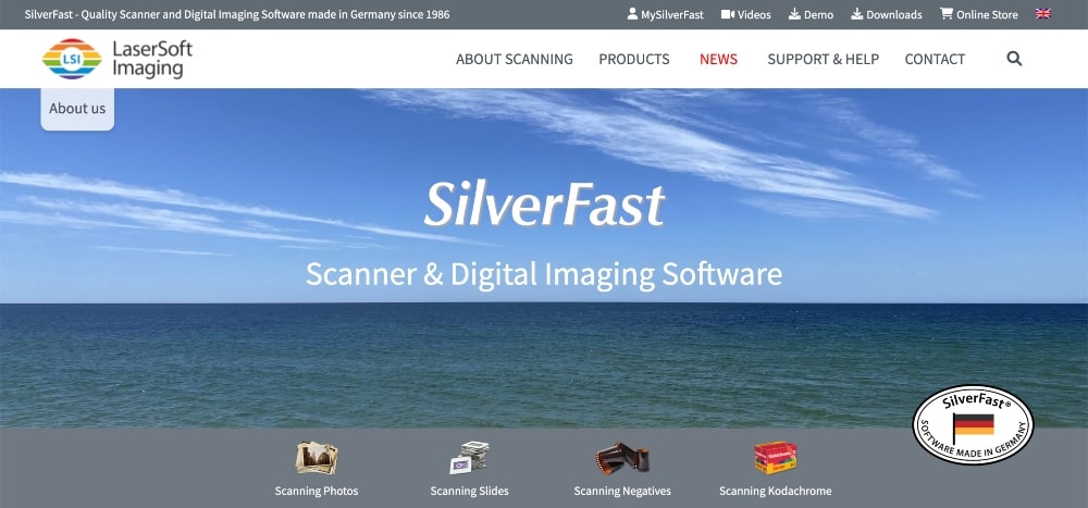 SilverFast website