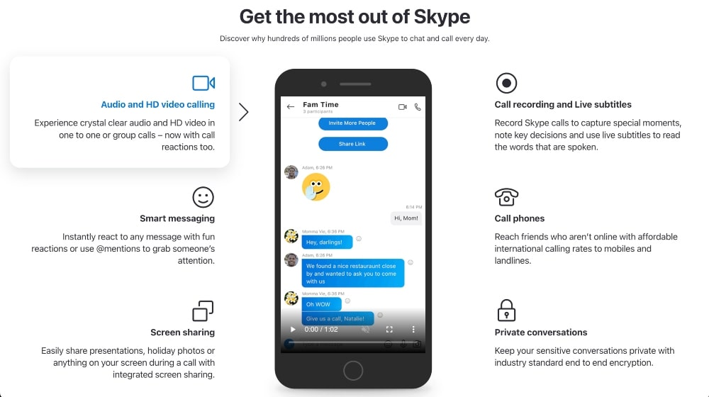 Skype features