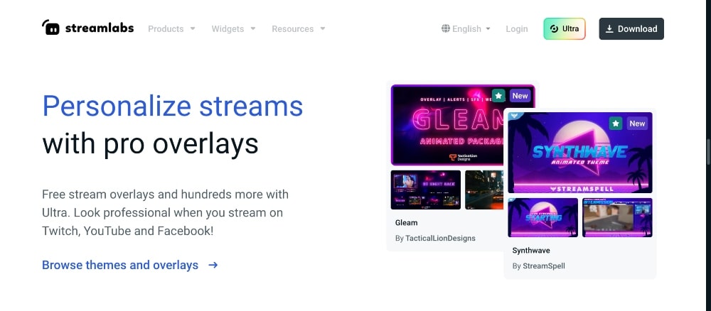 StreamLabs features
