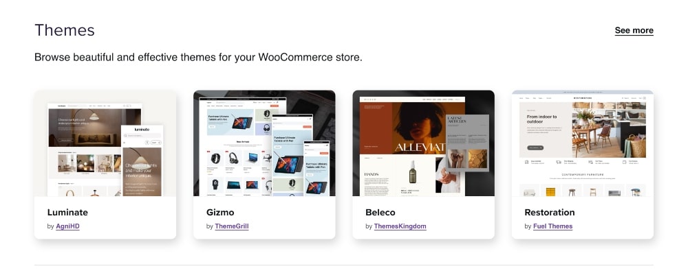 WooCommerce store themes