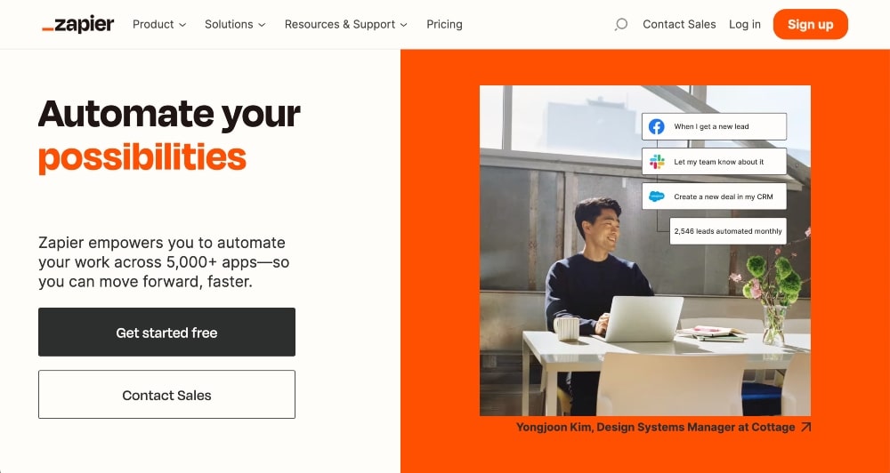 Zapier website