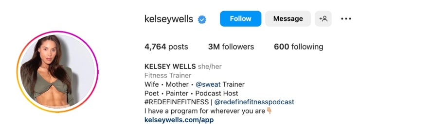 Instagram bio for fitness accounts