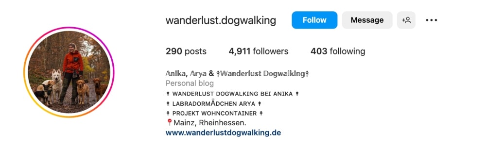 Instagram font change example