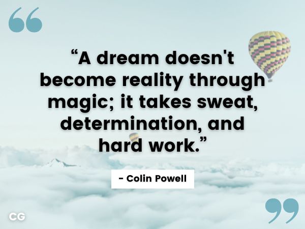 determination and work quote